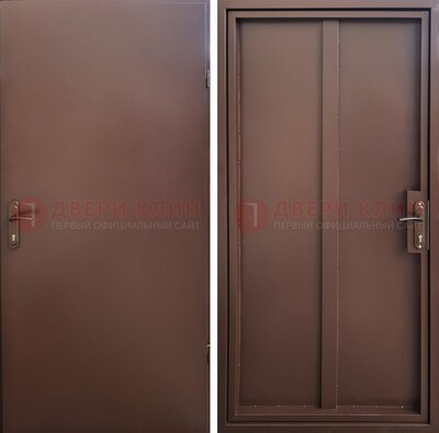 Техническая дверь с порошковым покрытием медный антик с двух сторон ДП-253