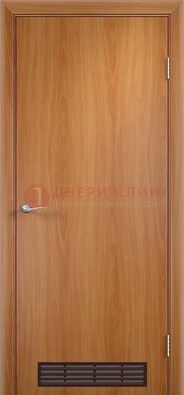 Светлая техническая дверь с вентиляционной решеткой ДТ-1 в Краснознаменске