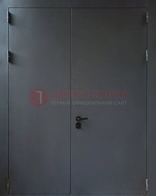 Черная распашная тамбурная дверь Порошок ДТМ-46 в Сланцы
