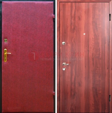 Красная входная дверь с винилискожей ДВ-30 в Химках