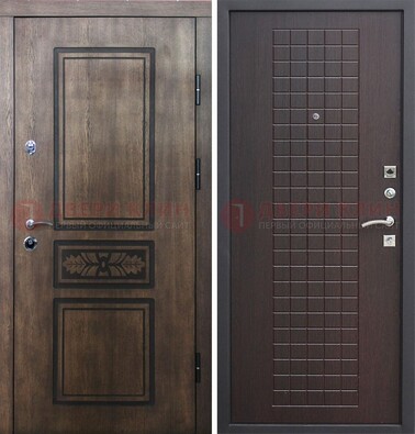 Входная резная дверь Итальянский орех с виноритом МДФ Махагон ДВТ-117