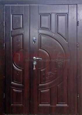 Металлическая филенчатая дверь с виноритом и МДФ Беленый дуб ДВТ-145