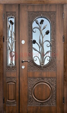 Железная дверь с виноритом и ковкой ДВТ-180 в Бронницах