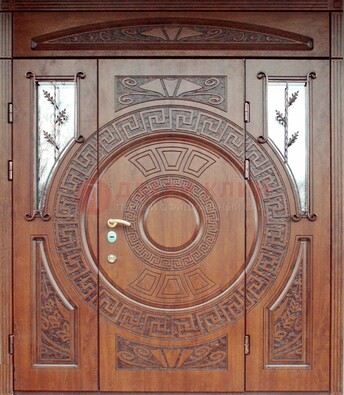Стальная дверь с виноритом и фрамугами ДВТ-188