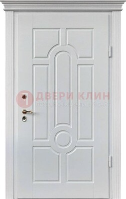 Белая уличная дверь с виноритом для дома ДВТ-247 