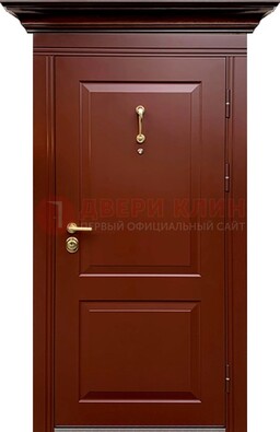 Красная железная дверь винорит для частного дома ДВТ-251