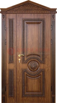 Узорная стальная дверь с виноритом для дома ДВТ-260 в Бронницах