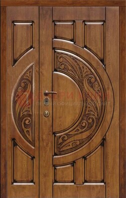 Коричневая входная дверь с виноритом ДВТ-5