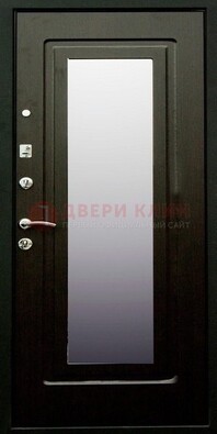 Черная металлическая дверь с зеркалом ДЗ-37