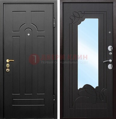 Входная стальная дверь с МДФ Венге и зеркалом ДЗ-56 