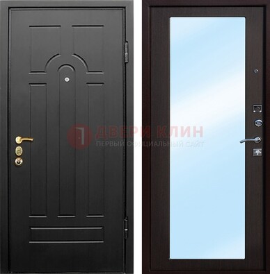 Входная металлическая филенчатая дверь с зеркалом ДЗ-59