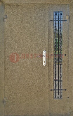 Входная дверь Порошок со стеклом и ковкой ПЛ-20 в Перми